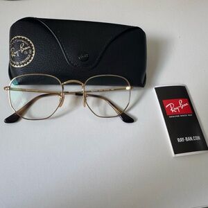 Ray-Ban Gold Frame Glasses